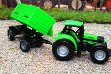 Load image into Gallery viewer, 1606 Siku 1:87 Scale Deutz Fahr Tractor with Fortuna Side Tipping Trailer