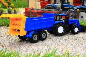 1630 SIKU 187 SCALE NEW HOLLAND TRACTOR WITH FRONT LOADER AND ALL PURPOSE MANURE SPREADER