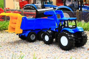 1630 SIKU 187 SCALE NEW HOLLAND TRACTOR WITH FRONT LOADER AND ALL PURPOSE MANURE SPREADER