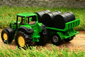 1632 Siku 187 Scale John Deere Tractor With Round Bale Trailer Tractors And Machinery (1:87 Scale)