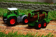 Load image into Gallery viewer, 1645 Siku 187 Scale Fendt 926 Vario Tractor With Log Trailer And Crane Tractors And Machinery (1:87