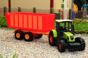 1650 Siku 1:87 Scale Claas Tractor with Silage Trailer