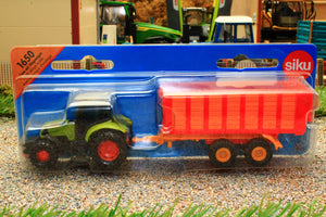 1650 Siku 1:87 Scale Claas Tractor with Silage Trailer