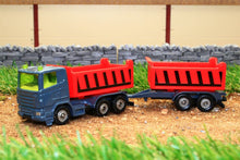 Load image into Gallery viewer, 1685 Siku 187 Scale Tipper Truck With Tipping Trailer Tractors And Machinery (1:87 Scale)