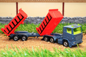 1685 Siku 187 Scale Tipper Truck With Tipping Trailer Tractors And Machinery (1:87 Scale)