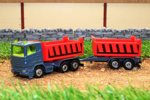 1685 SIKU 187 SCALE TIPPER TRUCK WITH TIPPING TRAILER
