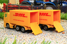 Load image into Gallery viewer, 1694 SIKU 187 SCALE DHL LORRY WITH TRAILER