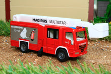 Load image into Gallery viewer, 1749 Siku 187 Scale Magirus Multistar Fire Engine With Telescopic Mast Tractors And Machinery (1:87