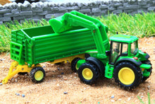 Load image into Gallery viewer, 1843 SIKU 187 SCALE JOHN DEERE TRACTOR WITH LOADER AND TIPPING TRAILER