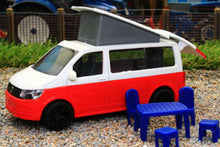 Load image into Gallery viewer, 1922 SIKU 150 SCALE VW T6 TRANSPORTER CALIFORNIA CAMPER WITH ELEVATING ROOF AND ACCESSORIES