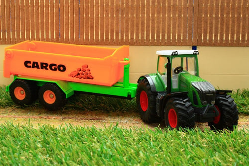 1989 Siku 150 Scale Fendt Tractor With Cargo Hook Lift Trailer Tractors And Machinery (1:50 Scale)