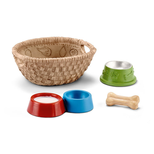 SL42293 Schleich Dog and Cat Feed Bowls (1:24 Scale)