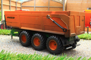 2892(w) WEATHERED SIKU  JOSKIN TRIPLE AXLE TIPPING TRAILER