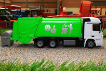Load image into Gallery viewer, 2938 SIKU 150 SCALE MERCEDES ACTROS REFUSE TRUCK WITH WHEELIE BIN