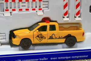 3505 Siku 1:50 Scale Ram 1500 Road Maintenance Truck with Compressor Trailer and road drill