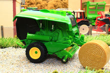 Load image into Gallery viewer, 3838 Siku 1:32 Scale John Deere 6175R 4WD Tractor with John Deere Round Baler, Front mounted bale lifter and 2 x round bales