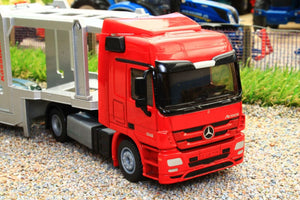3934 SIKU 150 SCALE MERCEDES BENZ ACTROS LORRY CAR TRANSPORTER WITH TWO CARS