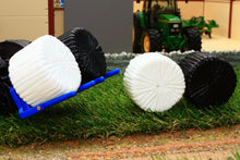 Load image into Gallery viewer, 43142A2 Britains Wrapped Round Bales 2 White Black Farming Accessories And Diorama Dept
