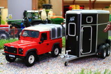 Load image into Gallery viewer, 43239 Britains Land Rover Defender 90 with Ifor Williams Horsebox and Horses