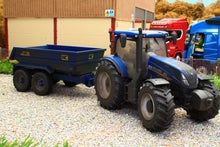 Load image into Gallery viewer, 43268(w) Weathered Britains New Holland T6 Tractor with NC Dump Trailer Playset