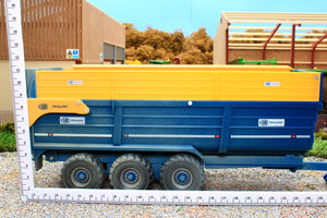 43284(W) Weathered Britains Kane Half-Pipe Triple Axle Silage Trailer - Dusty Effect!