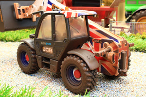 43317(W) Weathered Britains Limited Edition JCB Agri-Pro Loadall 75th Anniversary Union Jack Model