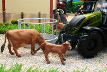 Load image into Gallery viewer, 43323 Britains Olive Green Valtra Playset inc. Bale Lifter and Cow Feeder