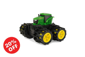 46711 BRITAINS MONSTER TREADS MINI JOHN DEERE TRACTOR WITH MEGA WHEELS