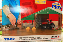 Load image into Gallery viewer, 47019 BRITAINS FARM SHED, ANIMALS AND CASE TRACTOR PLAY SET 