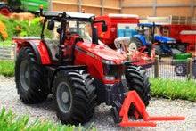 Load image into Gallery viewer, 8614 SIKU MASSEY FERGUSON 8680 DYNASHIFT 4WD TRACTOR WITH DRIVER AND FRONT MOUNTED ROUND BALE LIFTER