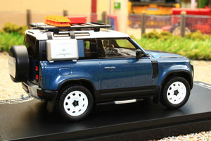 ALM410702 Almost Real 1:43 Scale Land Rover Defender 90 2020 in Tasman Blue
