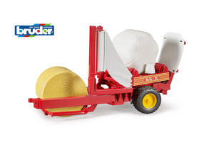 B02122 Bruder Bale Wrapper Red Tractors And Machinery (1:16 Scale)