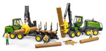 Load image into Gallery viewer, B02135 BRUDER JOHN DEERE FORESTRY HARVESTER 1270 WITH TREE TRUNK