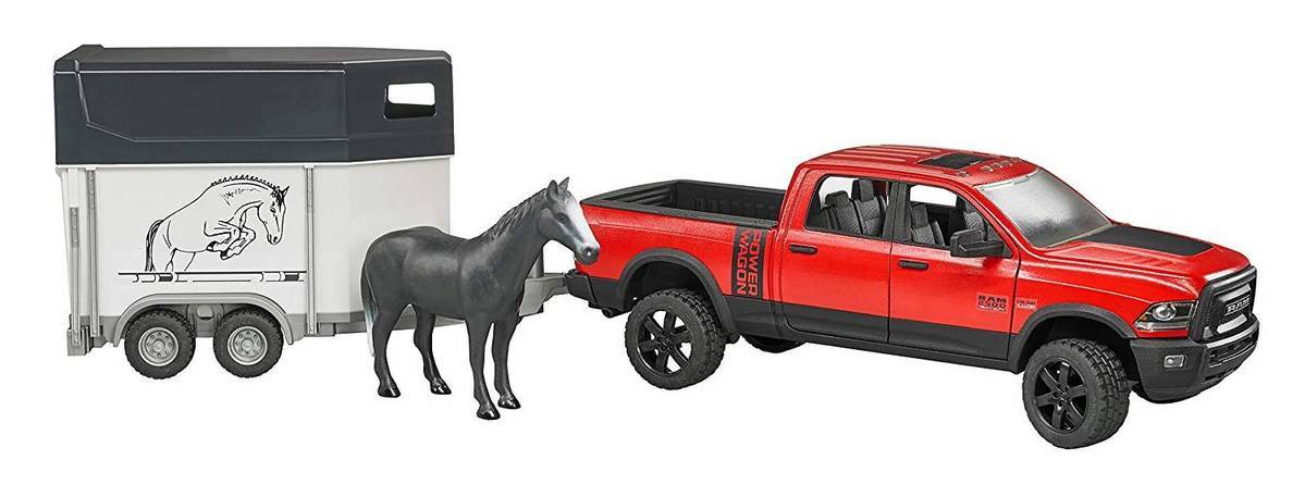 Bruder Ram 2500 Power Wagon Trailer and horses main image 1