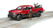 Load image into Gallery viewer, B02502 Bruder RAM Pickup Truck and Ducati Desert Sled