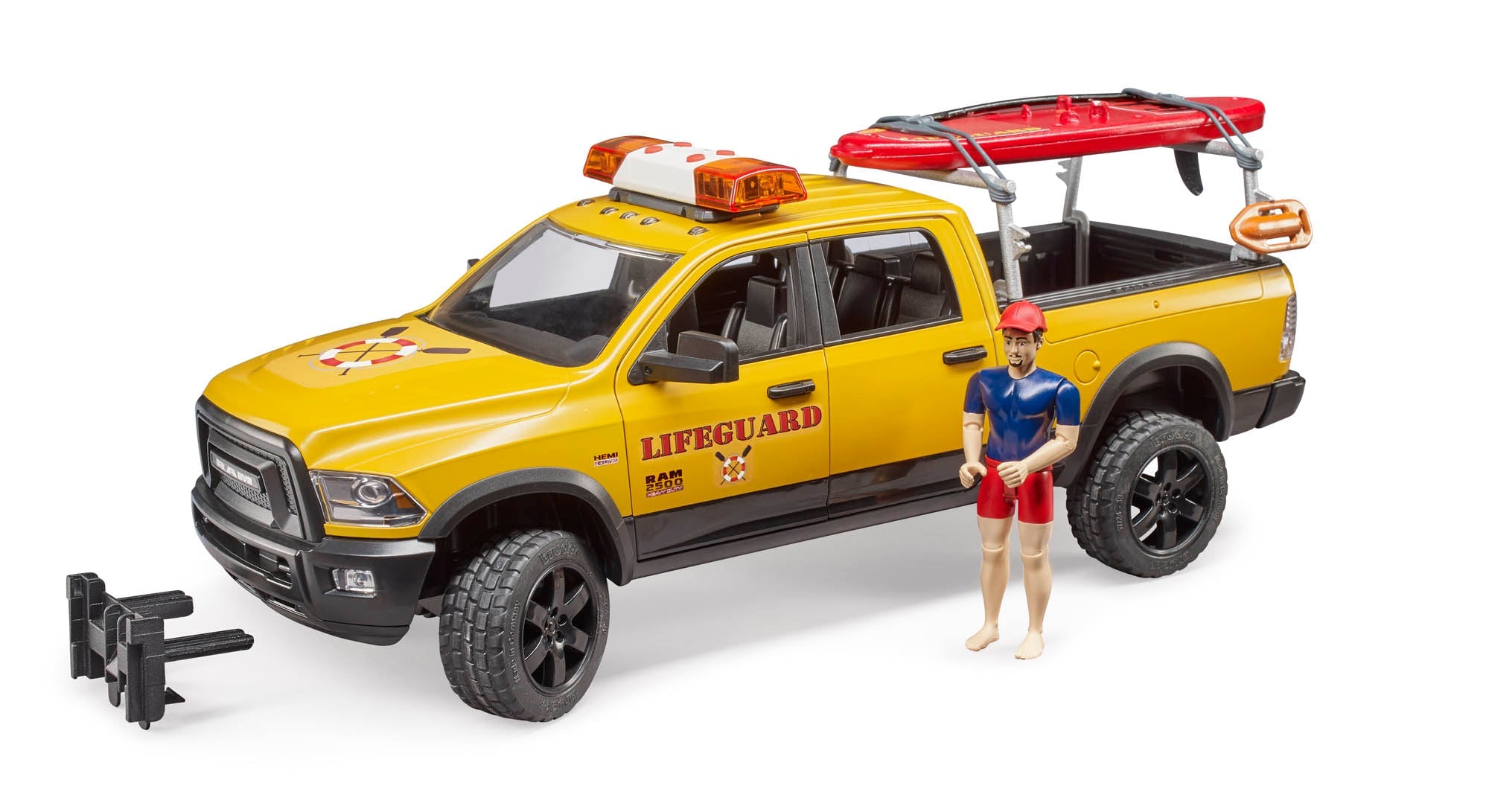 B02506 BRUDER DODGE RAM 2500 TRUCK AND LIFE GUARD