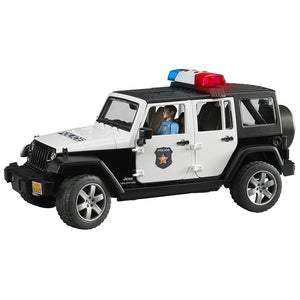 B02526 BRUDER JEEP WRANGLER WITH POLICEMAN