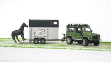 Load image into Gallery viewer, B02592 Bruder Land Rover Station Wagon With Horse Box And Tractors And Machinery (1:16 Scale)
