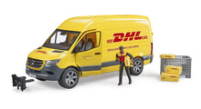 Load image into Gallery viewer, B02671 BRUDER MERCEDES BENZ DHL SPRINTER AND DRIVER