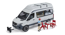 Load image into Gallery viewer, B02672 Bruder Mercedes Benz Camper Van And Driver Tractors And Machinery (1:16 Scale)
