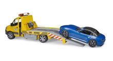Load image into Gallery viewer, B02675 Bruder Mercedes Benz Sprinter Recovery Truck with Roadster