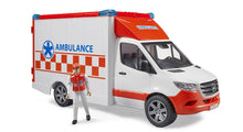 Load image into Gallery viewer, B02676 Bruder 1:16 Scale Mercedes Benz Ambulance with Driver, Light and Sound