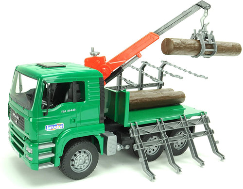 B02769 BRUDER MAN TIMBER TRUCK WITH LOADING CRANE