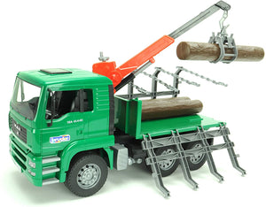 B02769 BRUDER MAN TIMBER TRUCK WITH LOADING CRANE