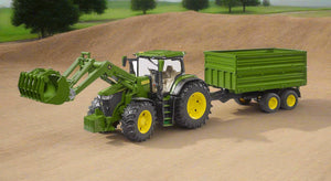 B03155 John Deere 7R 350 4WD Tractor with Loader and Trailer