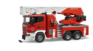B03590 BRUDER SCANIA R-SERIES FIRE ENGINE WITH WATER PUMP