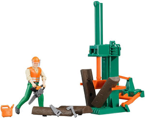 B62650 BRUDER FORESTRY SET WITH FIGURE