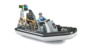B62733 Bruder Bworld Police boat with rotating beacon light plus 2 figures and accessories