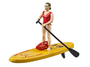 B62785 BRUDER BW LIFE GUARD AND STAND-UP PADDLE BOARD