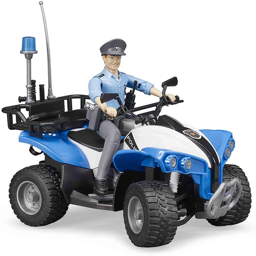 B63010 BRUDER POLICE QUAD WITH POLICEMAN AND ACCESSORIES